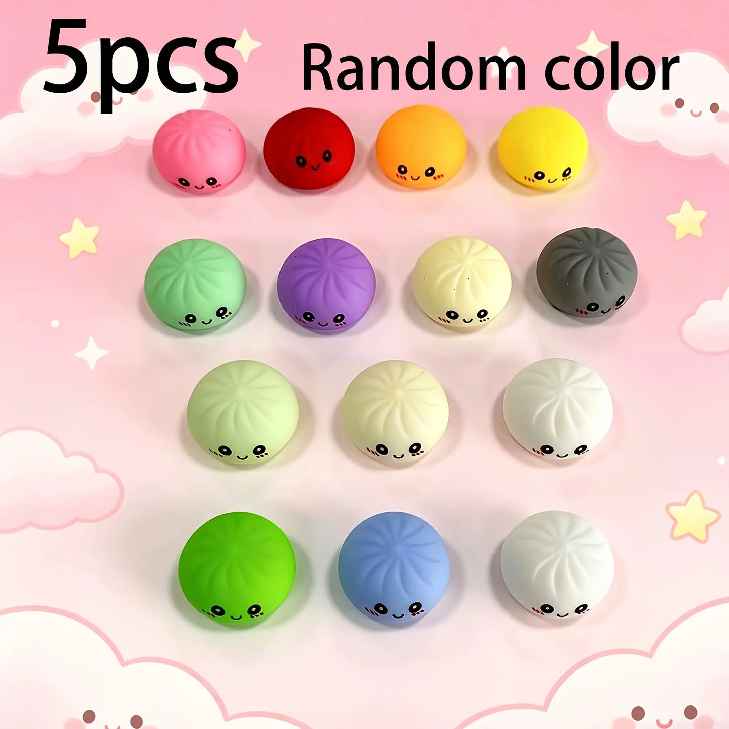 Random Colors Multi-Quantity Gift Squeeze Baozi Toys, Holiday Party Supplies, Party Prize Bag Awards, Squeeze Fun Gift for Kids, Adding Life Fun, Holiday Party Activity Gift Supply, for Halloween Christmas Thanksgiving Gifts