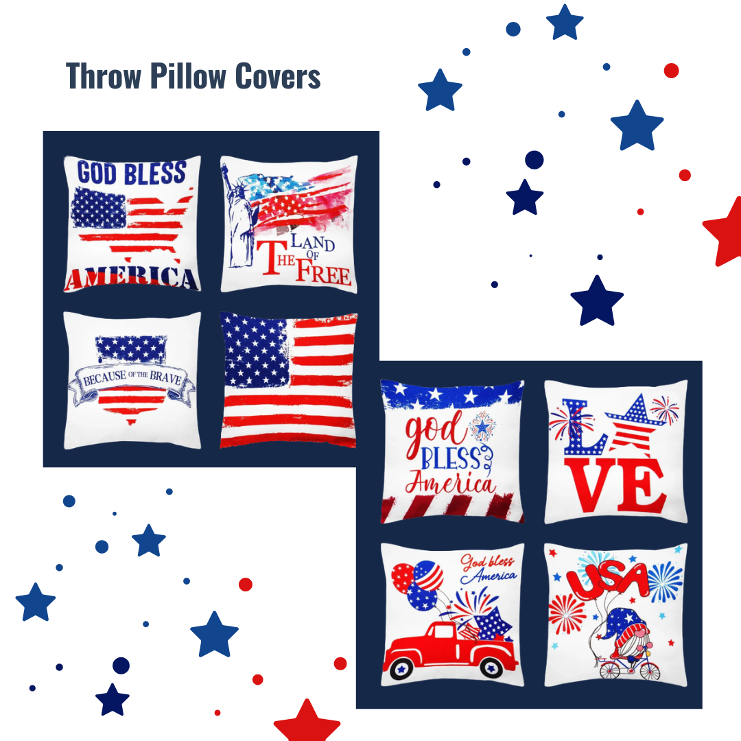 Patriotic Pillow Covers Bundle