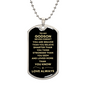 TO MY GODSON LOVE ALWAYS | WITH HEART | FROM GODMOM | TO MY GODSON | DOG TAG NECKLACE
