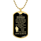 TO MY GODSON LOVE ALWAYS | TO MY YOUNG GODSON | DOG TAG NECKLACE