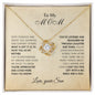 TO MY MOM - FROM SON - LOVE KNOT NECKLACE