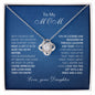 TO MY MOM - FROM DAUGHTER - LOVE KNOT NECKLACE