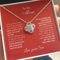 TO MY MOM - FROM SON - LOVE KNOT NECKLACE