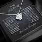TO MY MOM - FROM DAUGHTER - LOVE KNOT NECKLACE