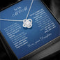 TO MY MOM - FROM DAUGHTER - LOVE KNOT NECKLACE