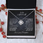 TO MY MOM - FROM DAUGHTER - LOVE KNOT NECKLACE