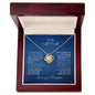 TO MY MOM - FROM DAUGHTER - LOVE KNOT NECKLACE