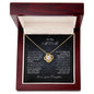 TO MY MOM - FROM DAUGHTER - LOVE KNOT NECKLACE