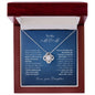 TO MY MOM - FROM DAUGHTER - LOVE KNOT NECKLACE