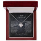 TO MY MOM - FROM DAUGHTER - LOVE KNOT NECKLACE