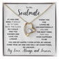 TO MY SOULMATE | EVERLASTING LOVE PENDANT NECKLACE | MY LOVE ALWAYS AND FOREVER