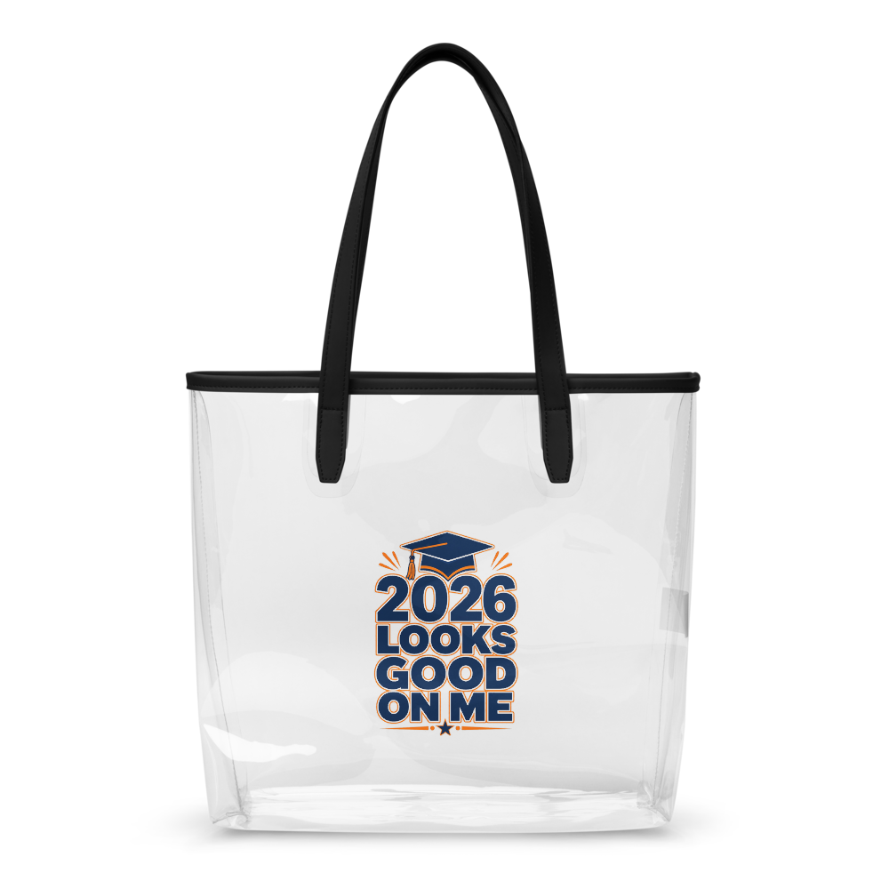 Graduation 2026 Clear tote bag I Blue & Gold | Graduation Tote