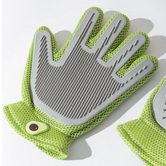 2-in-1 Pet Grooming Gloves For Cats And Dogs