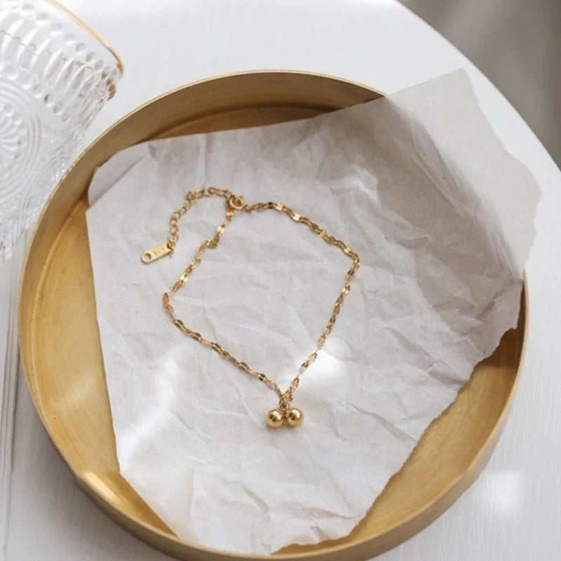Dainty Ball Pendant Anklets - Waterproof Beach Jewelry