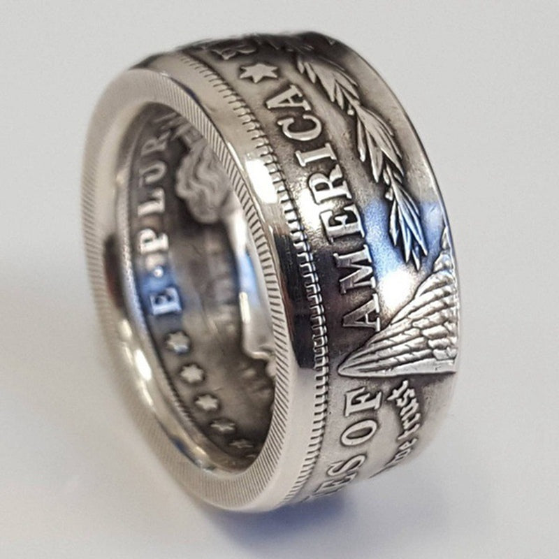 America Patriot Coin Ring with coin inspired patriotic design