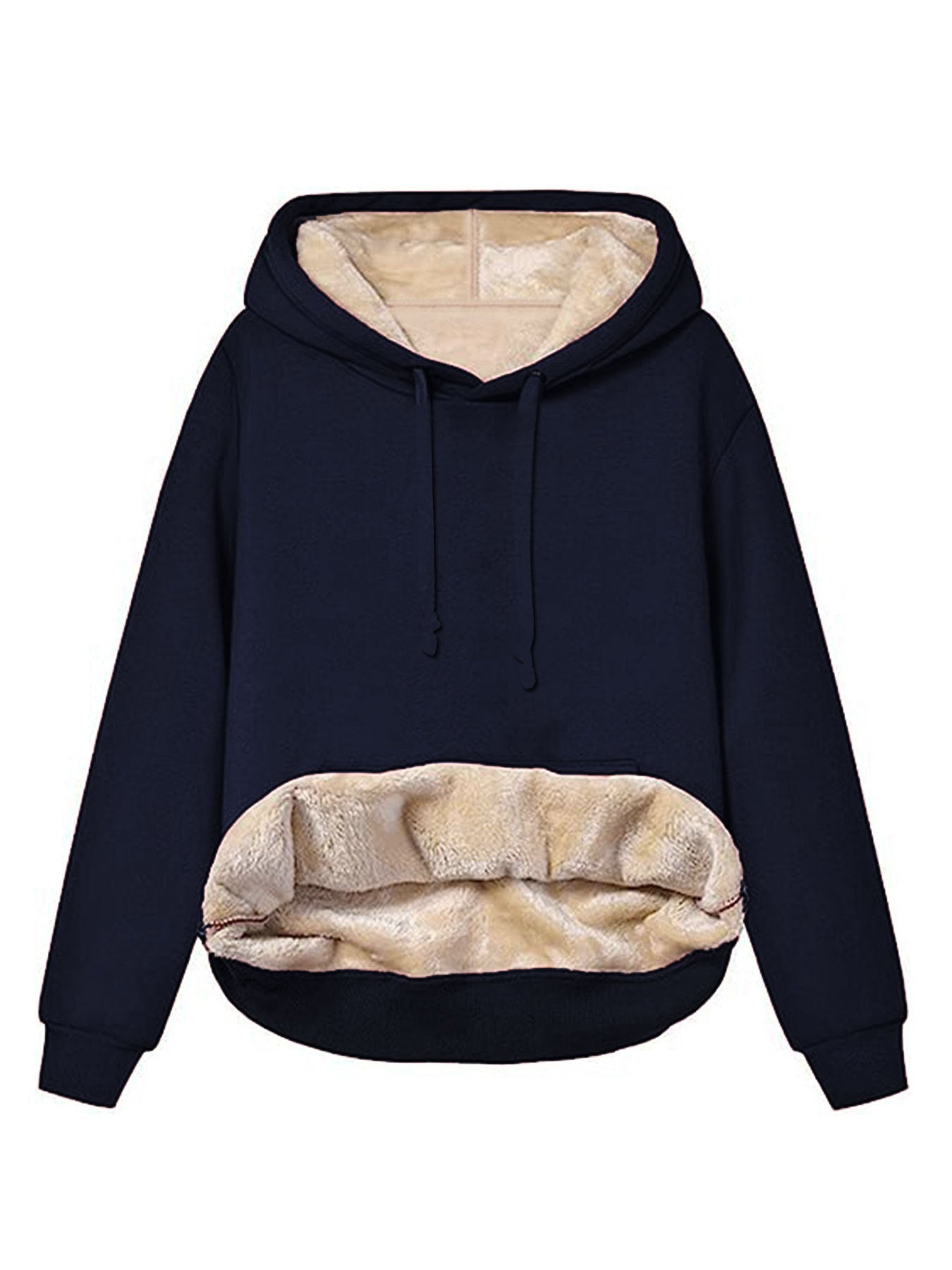 Fleece Pocket Hoodie Sweatshirt Jacket