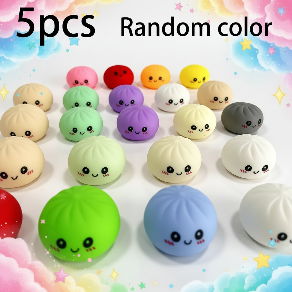 Random Colors Multi-Quantity Gift Squeeze Baozi Toys, Holiday Party Supplies, Party Prize Bag Awards, Squeeze Fun Gift for Kids, Adding Life Fun, Holiday Party Activity Gift Supply, for Halloween Christmas Thanksgiving Gifts