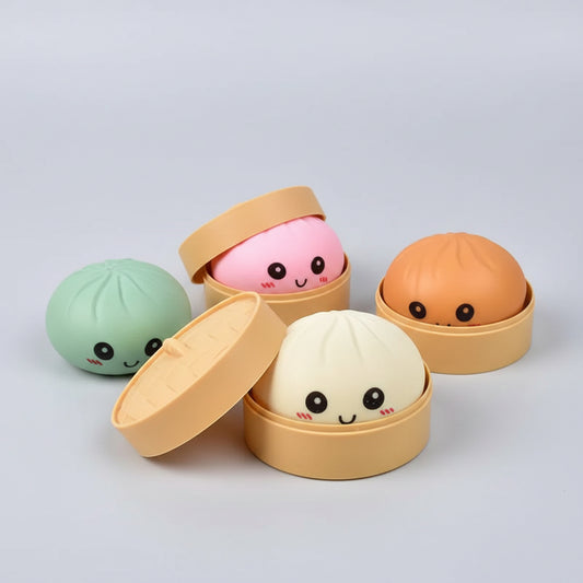 Random Colors Multi-Quantity Gift Squeeze Baozi Toys, Holiday Party Supplies, Party Prize Bag Awards, Squeeze Fun Gift for Kids, Adding Life Fun, Holiday Party Activity Gift Supply, for Halloween Christmas Thanksgiving Gifts