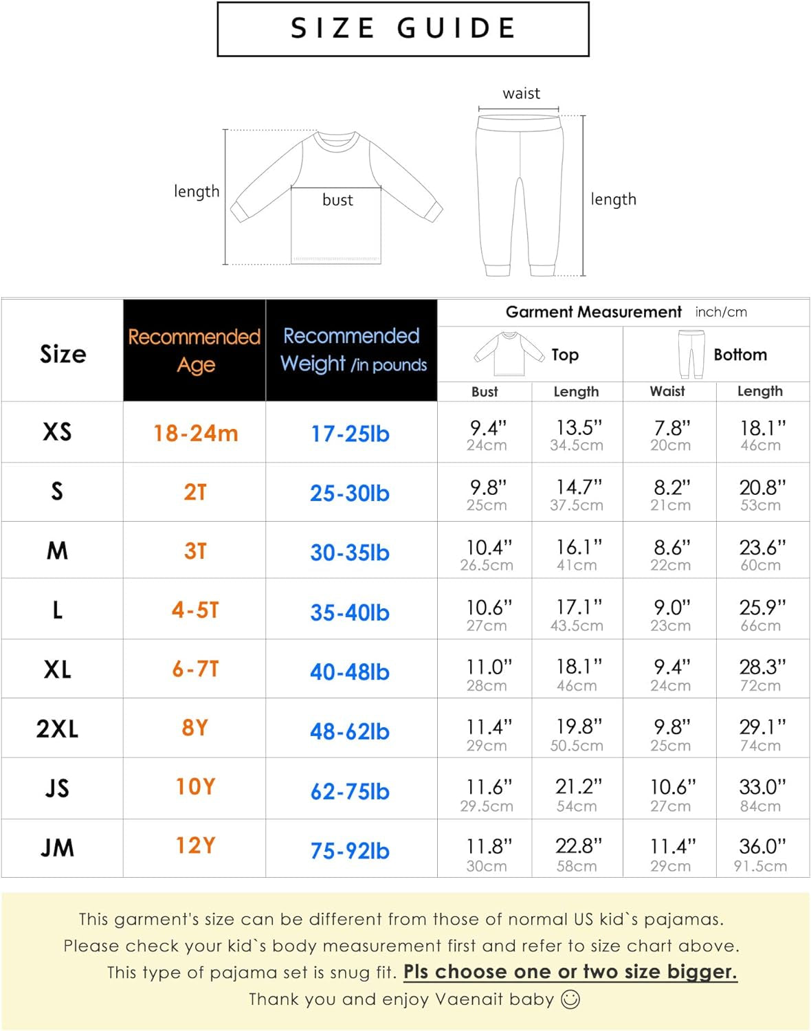 12M-12Y Infant Kids Junior Boys Girls Animal Truck Rabbit Character 100% Cotton Pajamas Set