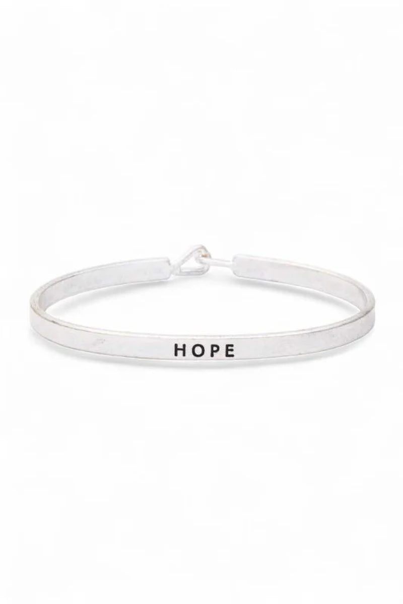 HOPE Engraved Hook Bangle