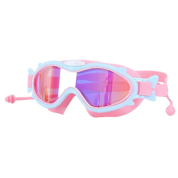 Kids Swim Goggles with Ear Plugs – UV Protection, Anti-Fog, Leak-Proof, Wide View (Ages 3-16)