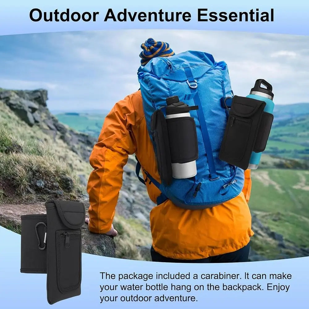 Universal Water Bottle Sleeve & Magnetic Water Bottle Holder with Pokets