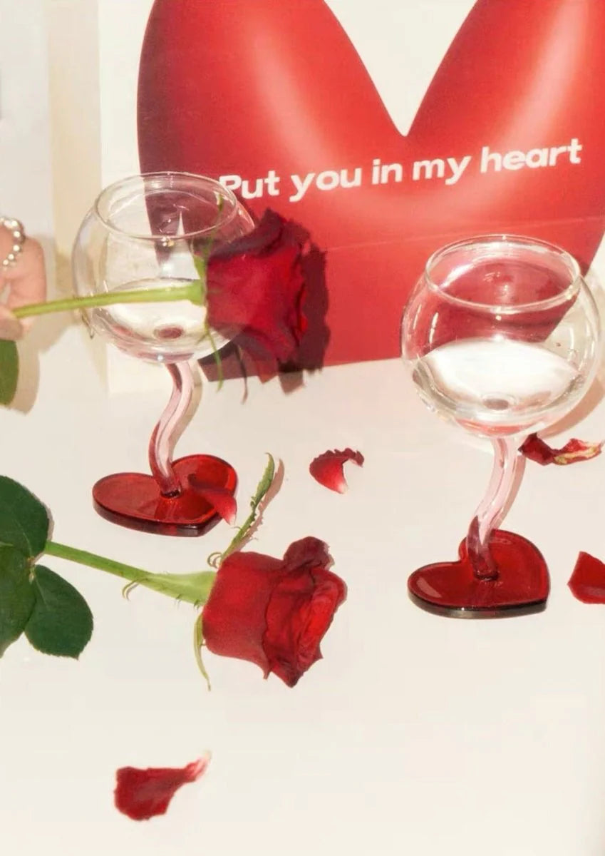 Valentine'S Gift Box: Retro Wavy Goblet Set of 4 Pcs - Gifts for Valentine'S Day, Wedding, Anniversary