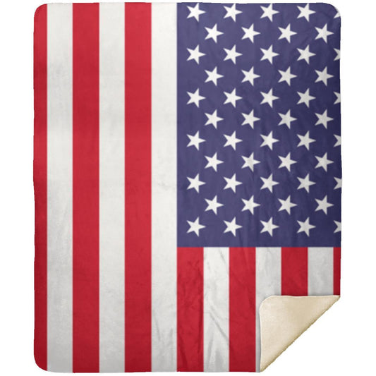 American Flag Sherpa Blanket (50x60)