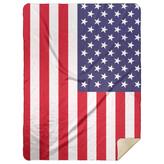 American Flag Sherpa Blanket (60x80)