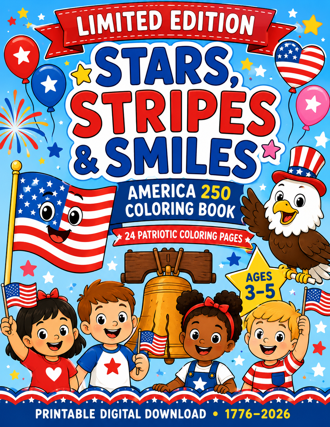 Coloring Book | Stars Strips and Smiles Pre-School Coloring Book Vol1