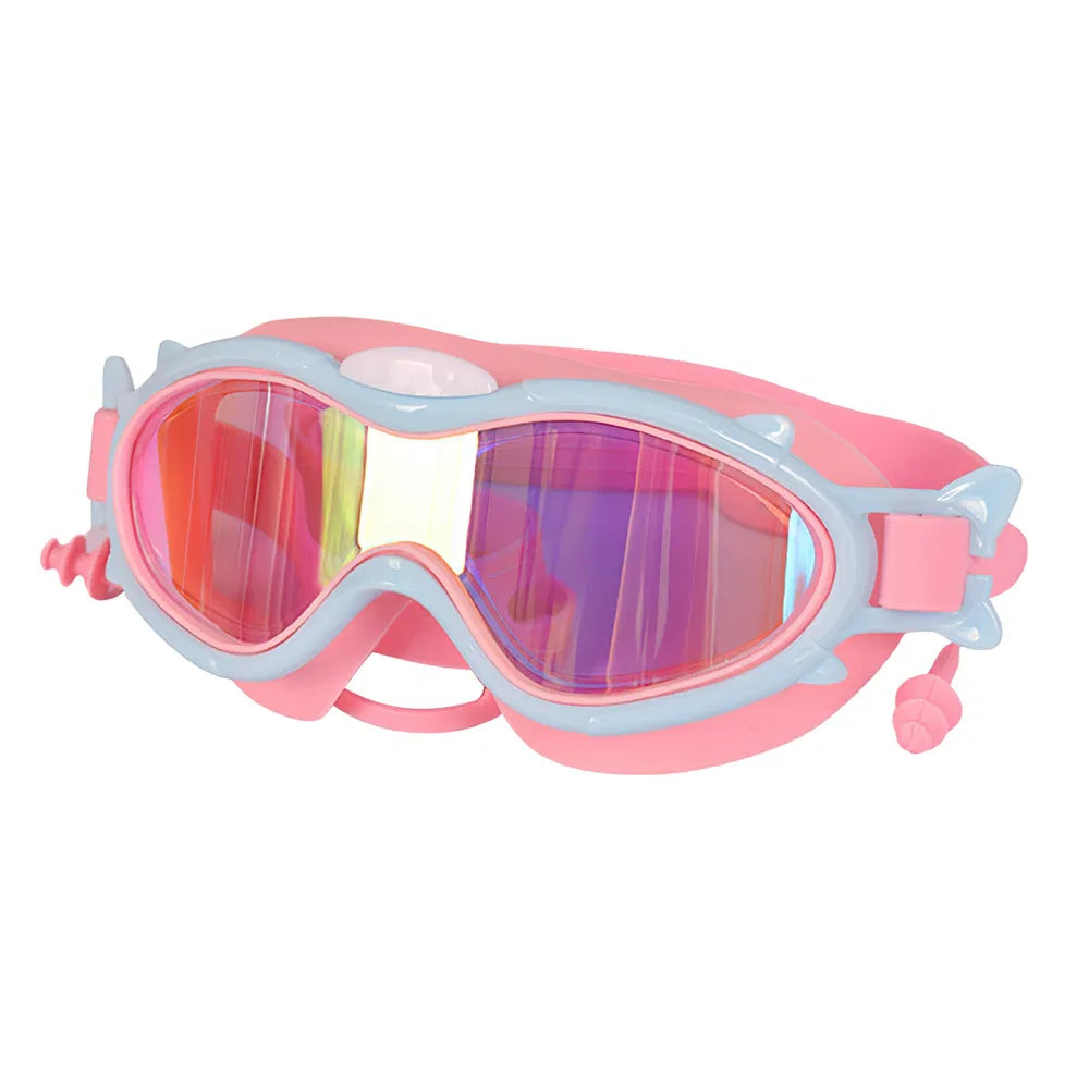 Kids Swim Goggles with Ear Plugs – UV Protection, Anti-Fog, Leak-Proof, Wide View (Ages 3-16)