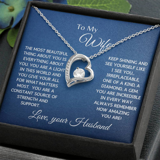 TO MY WIFE | FOREVER LOVE PENDANT NECKLACE | LOVE YOU FOREVER