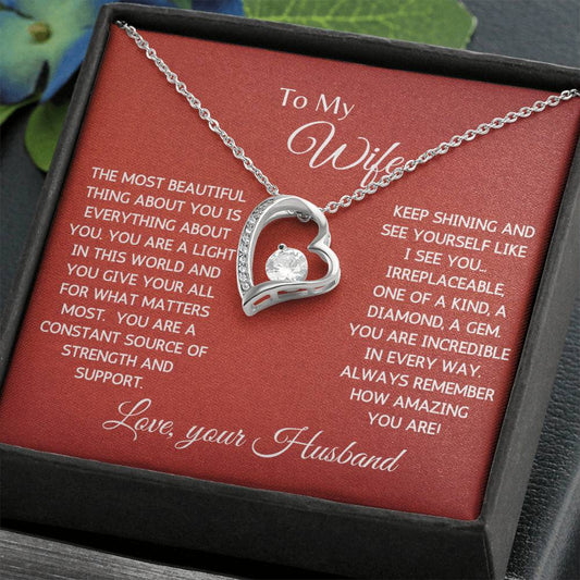 TO MY WIFE | FOREVER LOVE PENDANT NECKLACE | LOVE YOU FOREVER