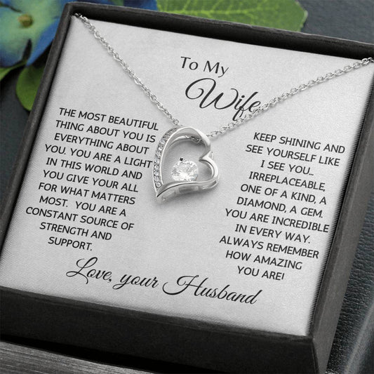 TO MY WIFE | FOREVER LOVE PENDANT NECKLACE | LOVE YOU FOREVER