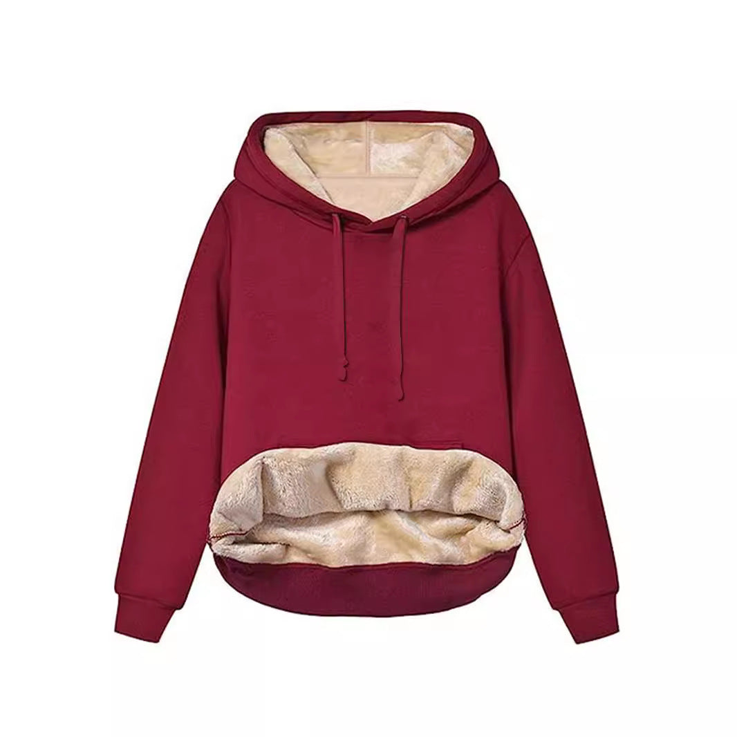 Fleece Pocket Hoodie Sweatshirt Jacket
