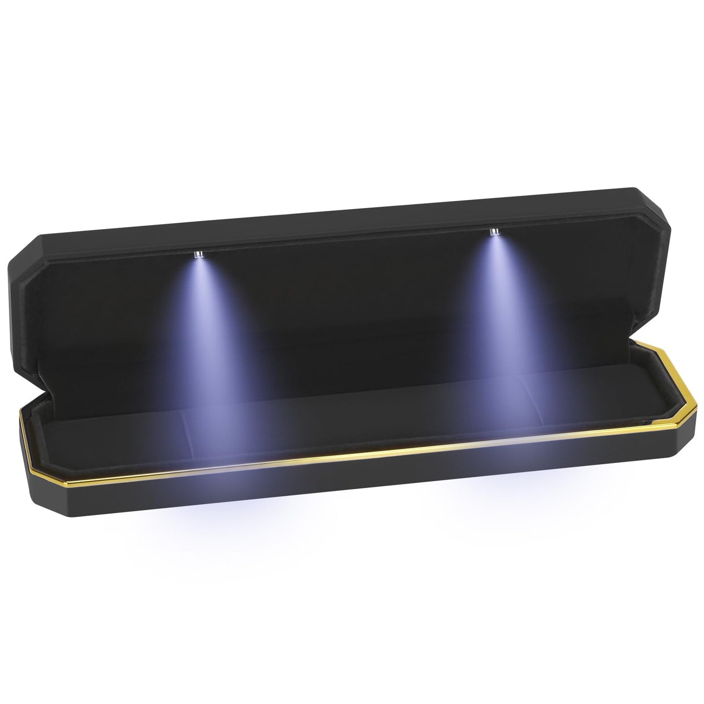Long Chain Necklace Jewelry Gift Box Case with LED Light for Jewelry Display