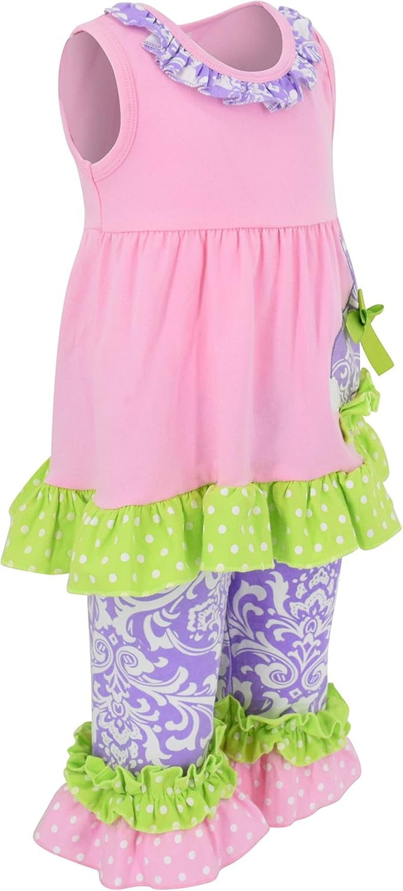 Girls Damask Easter Bunny Easter Outfit