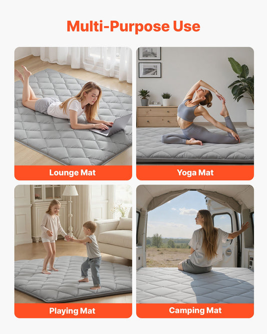 Japanese Tatami Mat, Queen Size Foldable Futon Mattress