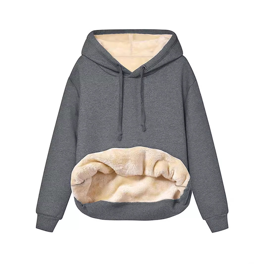 Fleece Pocket Hoodie Sweatshirt Jacket