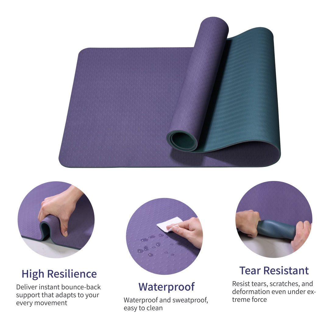 Yoga Mat | Exercise Floor Mat | Non-Slip 72 X 24