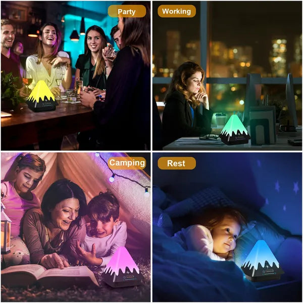 Touch Control LED Night Light – 8 Color Changing, 6-Level Dimmable Table Lamp with Timer