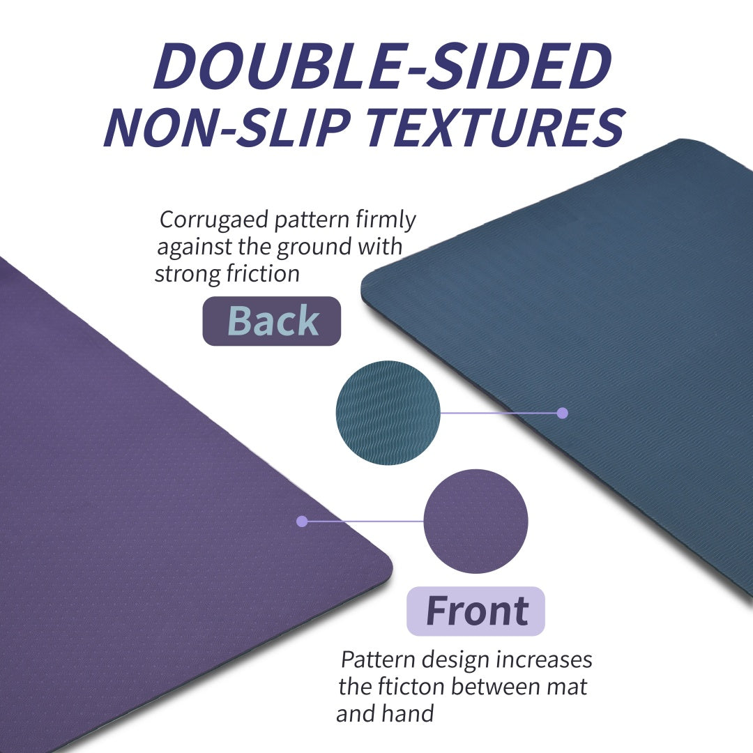 Yoga Mat | Exercise Floor Mat | Non-Slip 72 X 24