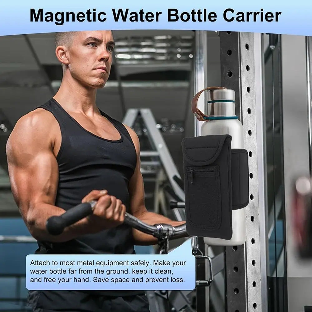 Universal Water Bottle Sleeve & Magnetic Water Bottle Holder with Pokets