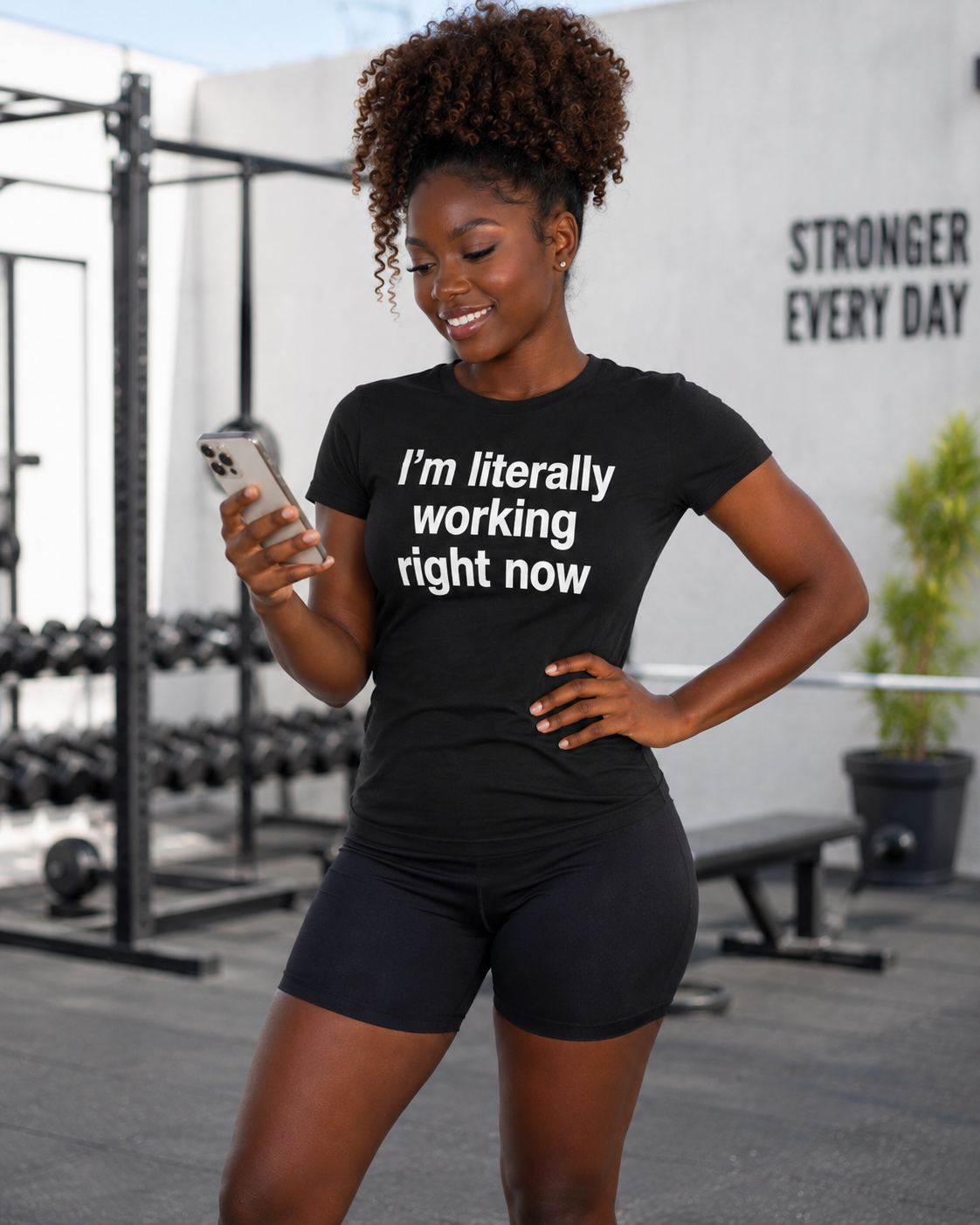 I'm Literally Working Right Now T-Shirt BLACK