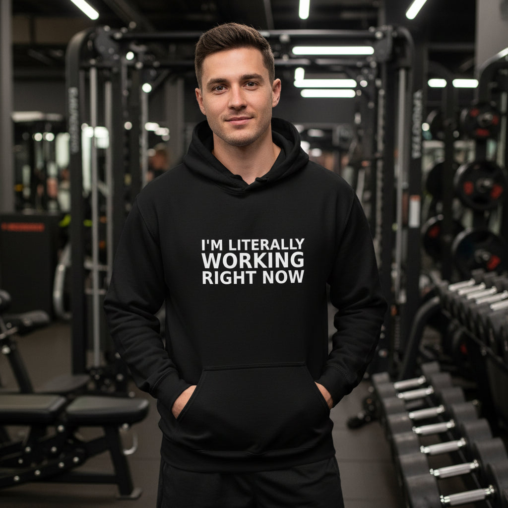I'm Literally Working Right Now Hoodie BLACK