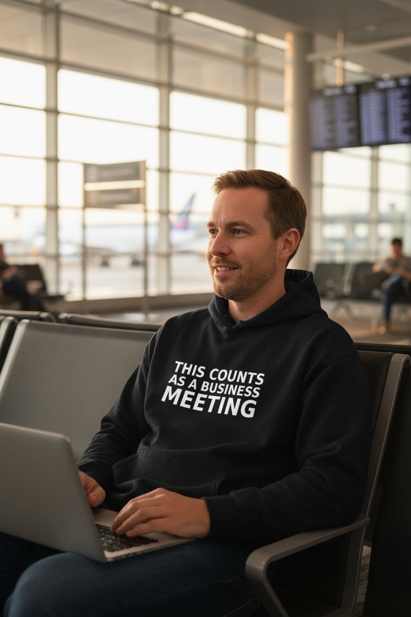 This Counts As A Business Meeting Hoodie BLACK