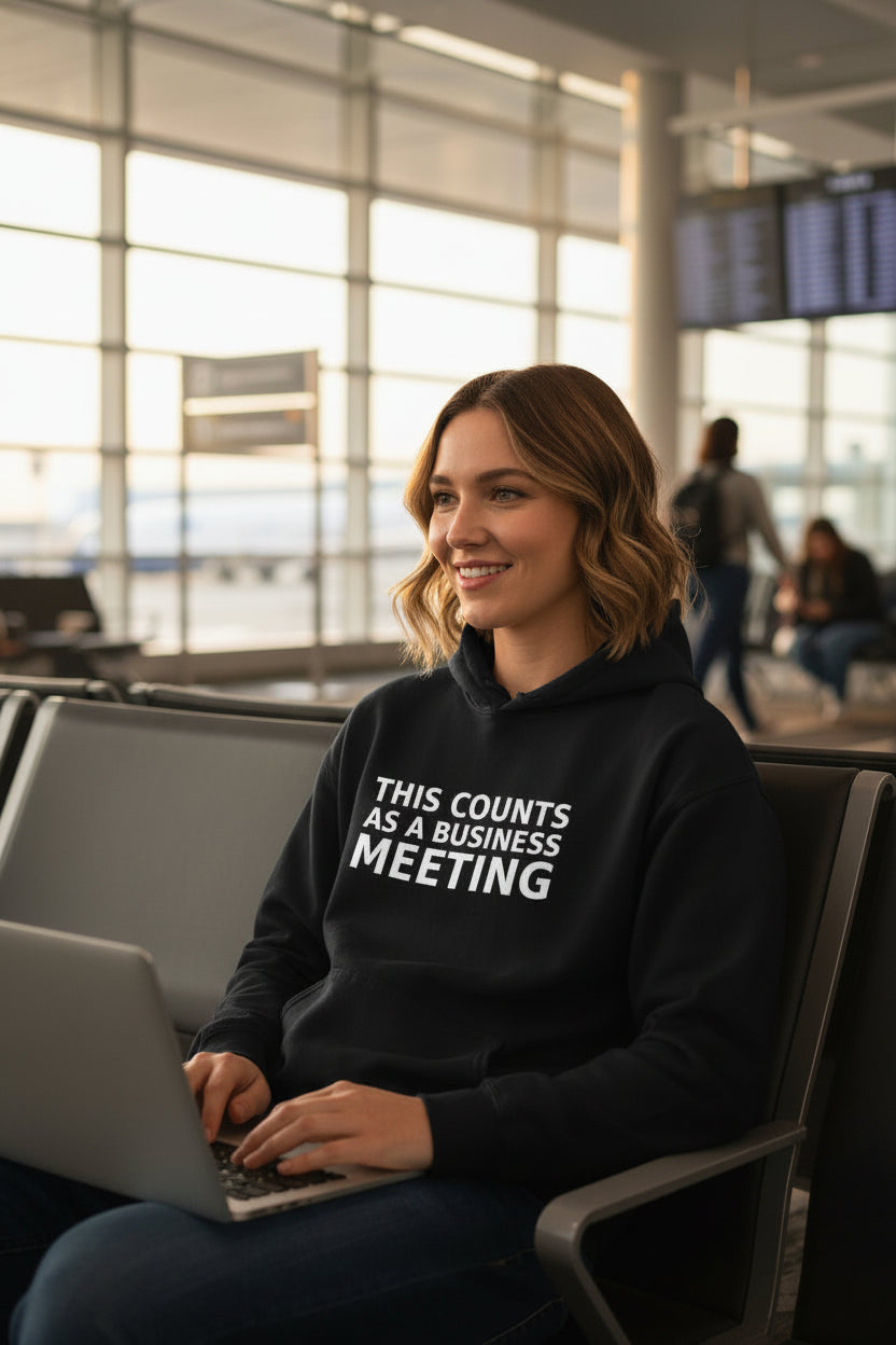 This Counts As A Business Meeting Hoodie BLACK