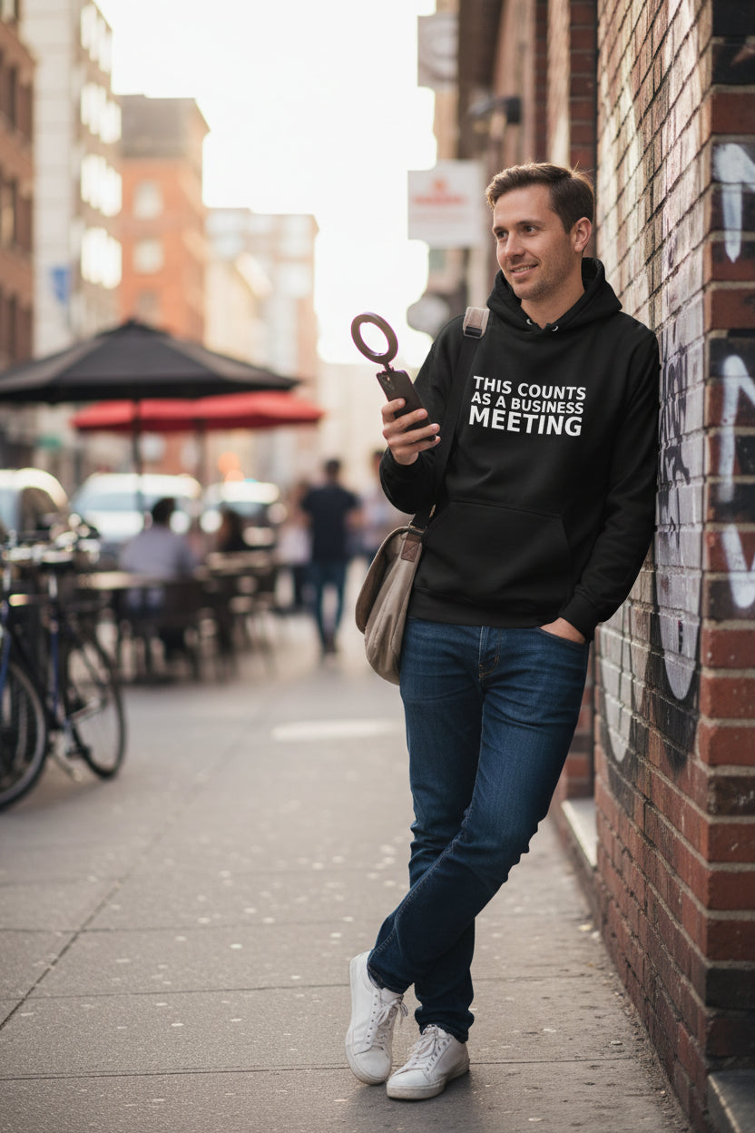 This Counts As A Business Meeting Hoodie BLACK