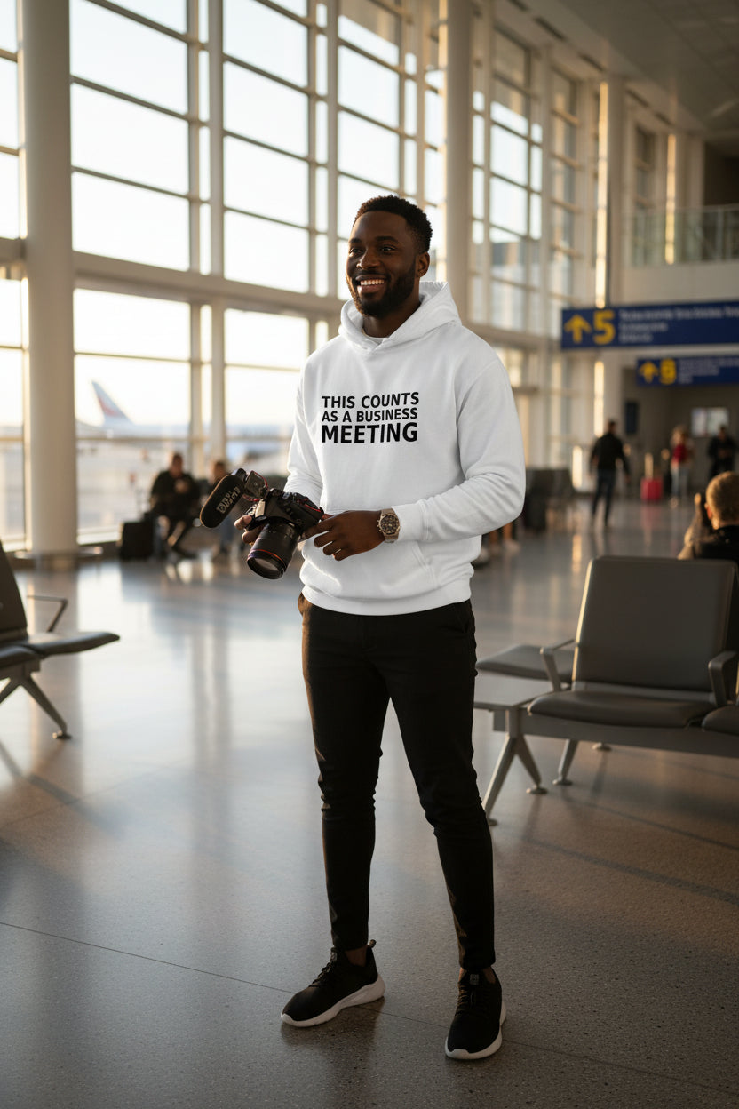 This Counts As A Business Meeting Hoodie WHITE