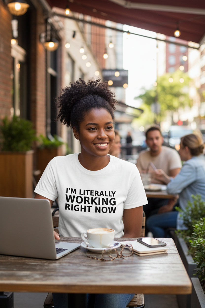 I'm Literally Working T-Shirt WHITE